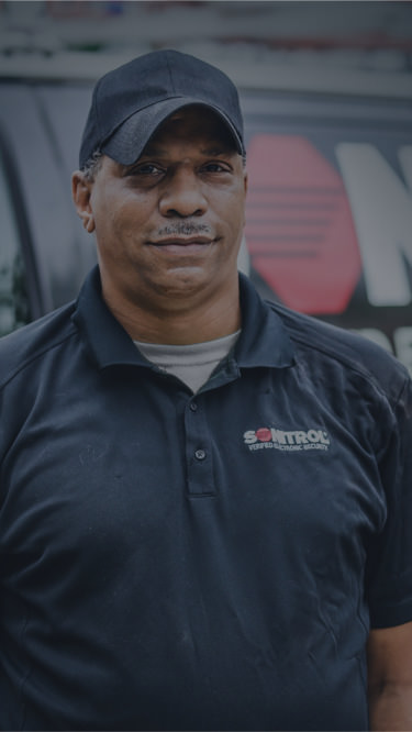 security expert looking at computer monitor